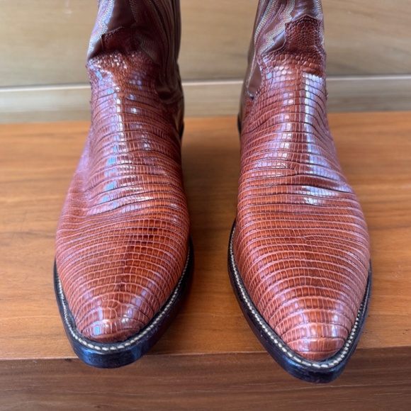 Justin’s men’s lizard skin excellent condition 9.5 main image 5